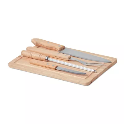 Zestaw do grilla z deską do krojenia w etui GRILLE - Czarny (MO9686-03)
