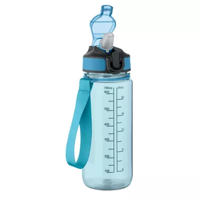 Butelka sportowa motywacyjna z RPET 700 ml ENKEL - Przezroczysty Blekitny (MO2792-52)