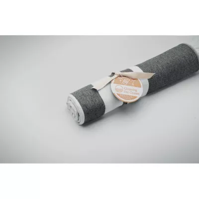 Ręcznik hammam SEAQUAL® 100x170 cm 300 g/m² WAVE - Szary (MO2058-07)