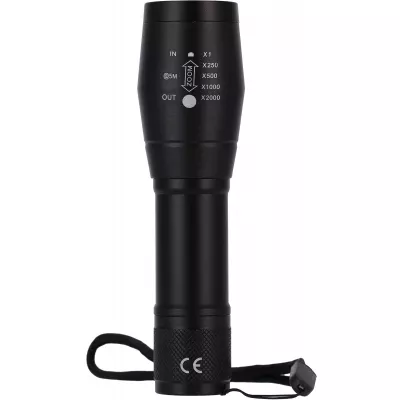 Latarka LED aluminiowa DAVID - czarny (8118503)