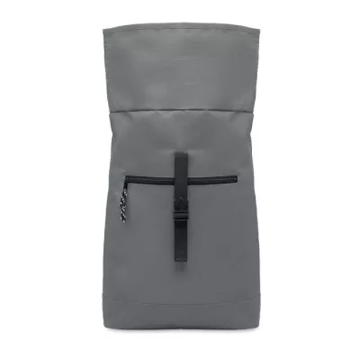 Plecak rolltop na laptop 15" z poliestru 600D IREA - Kamienny Szary (MO2170-15)