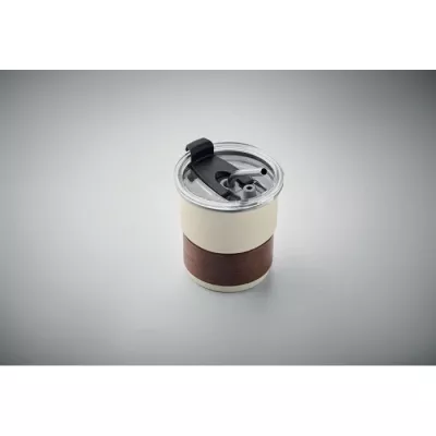 Kubek stalowy ze słomką 260 ml MATE - Bezowy (MO2423-13)