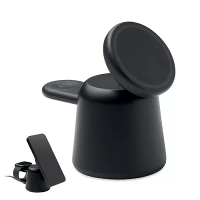 Stacja ładująca 3 w 1 magnetyczna 15W SIMPA - Czarny (MO2732-03)