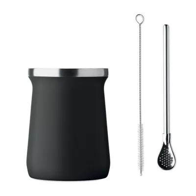 Kubek do yerba mate z bombillą 240 ml MIYERBA - Czarny (MO2776-03)