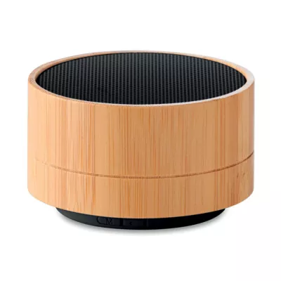 Głośnik w bambusowej obudowie z lampką 3W SOUND BAMBOO - Czarny (MO9609-03)