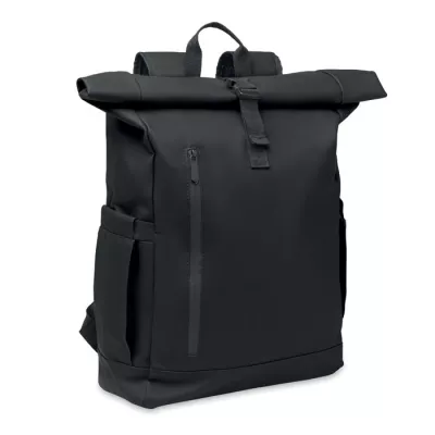 Plecak rolltop na laptop RPET 600D BANGKOK ROLL - Czarny (MO2643-03)