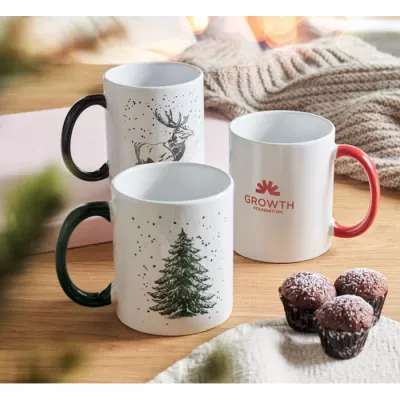 Kubek ceramiczny świąteczny 300 ml FESTIMUG - Czerwony (CX1571-05)