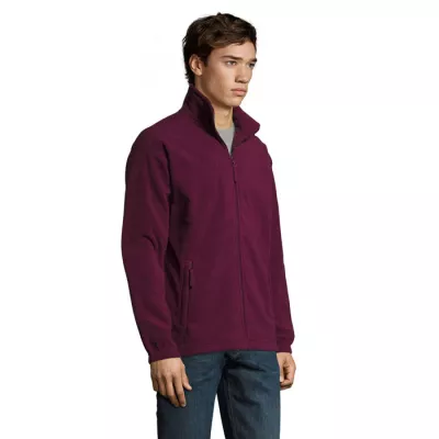 Bluza polarowa męska rozpinana 300 g/m² Sol's NORTH - Burgundy (S55000-BG)