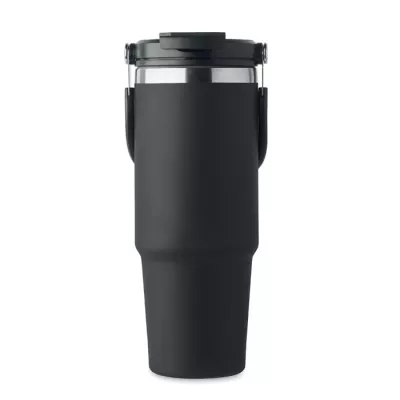 Kubek termiczny ze słomką ze stali 850 ml SUMA HAND - Czarny (MO2561-03)