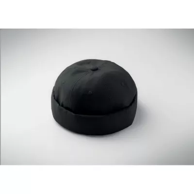 Czapka docker ze szczotkowanej bawełny 260 g/m² DOCK - Czarny (MO2923-03)