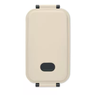 Lunchbox z PP z zaworem i klamrami 800 ml INDUS - Bezowy (MO6855-13)