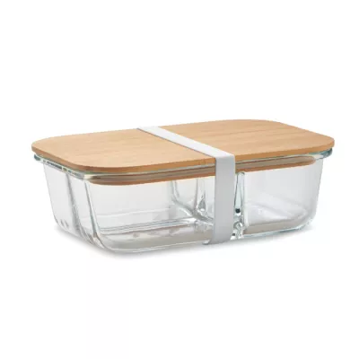 Lunchbox szklany 3-komorowy 800 ml TUNDRA 3 - Przezroczysty (MO6973-22)
