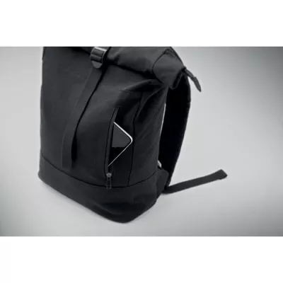 Plecak rolltop na laptop 15" 340 g/m² KOPER ROLL - Czarny (MO2400-03)