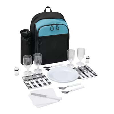 Plecak piknikowy SMART TRIP dla 4 osób - czarny, turkusowy (56-0604085)