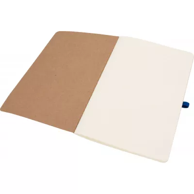 Notatnik A5 z czystymi stronami i długopisem z materiałów z recyklingu CHLOE - niebieski (2377604)