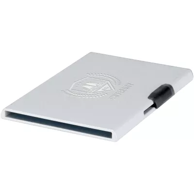 Magnetyczne etui na karty z ochroną RFID, wykonane z materiałów z certyfikatem RCS - Srebrny (12452881)