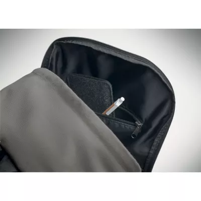 Plecak na laptop 15" z recyklingu 450 g/m² LEIRUR - Kamienny Szary (MO2391-15)