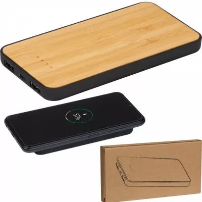 Power bank z ładowarką indukcyjną 8000 mAh LIBERO - beżowy (3319013)