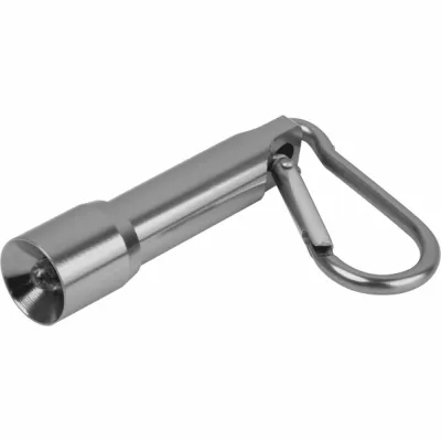 Mini latarka z aluminium z recyklingu BERGAMO - szary (529307)