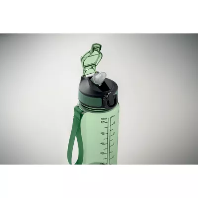 Butelka sportowa motywacyjna z RPET 700 ml ENKEL - Przezroczysty Zielony (MO2792-24)