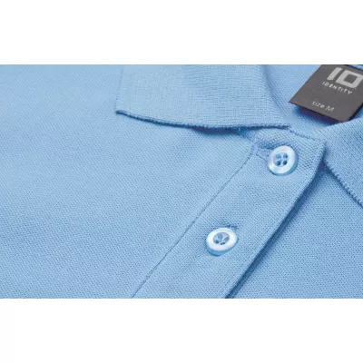 Koszulka bawełniana damska 210 g/m² ID Polo/stretch 527 - Light Blue (0527-LIGHT BLUE)