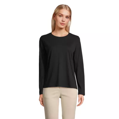 Koszulka damska z długim rękawem Sol's MONARCH WOMEN - Deep Black (S04443-DB)