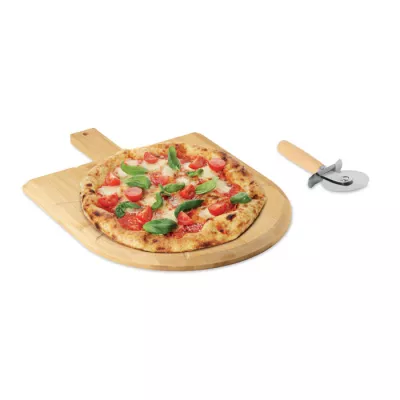 Deska do pizzy bambusowa z nożem NAPOLITANA - Drewna (MO3202-40)