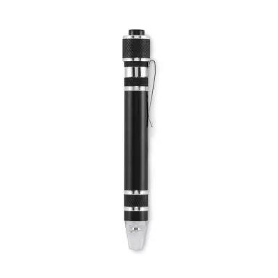 Multitool w kształcie długopisu z latarką TUBULAR - Czarny (MO2498-03)