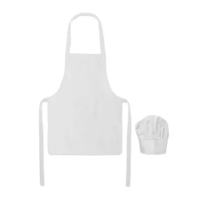 Fartuch i czapka kucharska dla dzieci 80 g/m² KID CHEF - Bialy (MO2826-06)