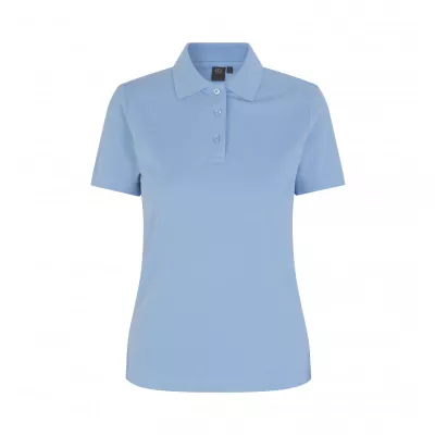 Koszulka bawełniana damska 210 g/m² ID Polo/stretch 527 - Light Blue (0527-LIGHT BLUE)