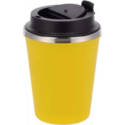 Kubek termiczny 350 ml z powłoką z recyklingu METODY - żółty (8496208)