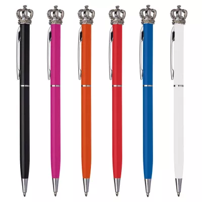 Długopis metalowy z koroną DYLAN - niebieski (1048804)