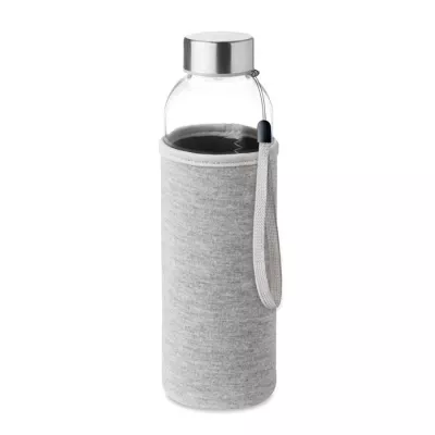 Butelka szklana 500 ml w neoprenowym etui UTAH GLASS - Szary (MO9358-07)
