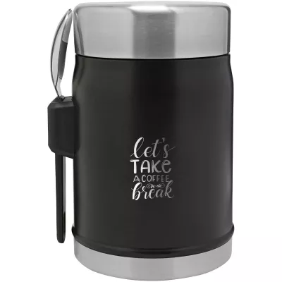 Słoik na żywność Stanley Legendary z łyżko-widelcem, o pojemności 400 ml - Czarny matowy (10088190)