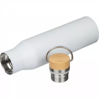 Butelka termiczna stalowa 550 ml ze stali z recyklingu MIRELLA - biały (8389306)