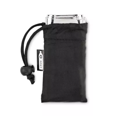 Koc ratunkowy 130x210 cm w etui RPET HELP - Czarny (MO6726-03)