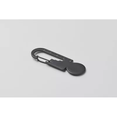 Brelok wielofunkcyjny z żetonem do wózka MULTIKEY - Czarny (MO2337-03)