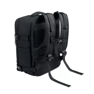 Plecak kabinowy z RPET na laptop 15" FLYHIGH - Czarny (MO2784-03)
