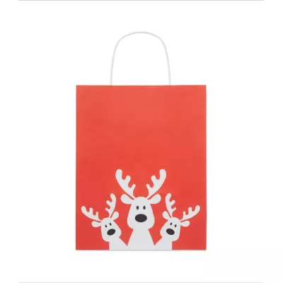 Torba świąteczna papierowa mała 90 g/m² BAO SMALL - Czerwony (CX1564-05)
