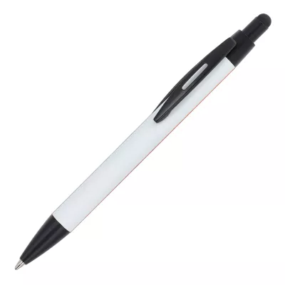 Długopis Alaska softtouch z rysikiem R-AL - biały (LT87892-N0001)