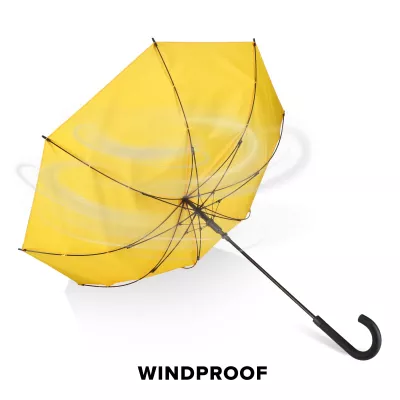 Verdure 190T Pongee 23""Wiatroodporny parasol zuchwytem, automatyczny - żółty (LT97119-N0041)