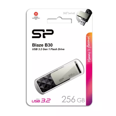 Pendrive Blaze B30, 8GB 3.1 Silicon Power - czarny (EG814003 256GB)