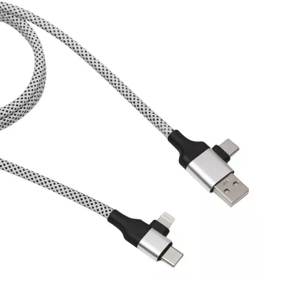 Kabel do ładowania i przesyłania danych - srebrny (56-1107413)