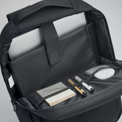 Plecak na laptop 13" z RPET z kablem USB SEOUL - Czarny (MO6328-03)