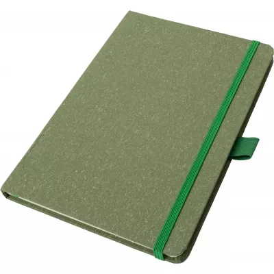 Notatnik A5 w kropki z papieru z recyklingu AGNESE - zielony (2179909)