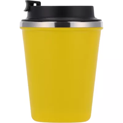 Kubek termiczny 350 ml z powłoką z recyklingu METODY - żółty (8496208)