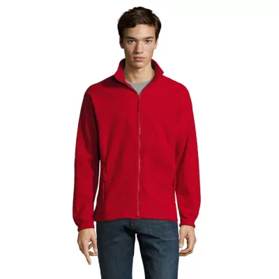 Bluza polarowa męska rozpinana 300 g/m² Sol's NORTH - Czerwony (S55000-RD)