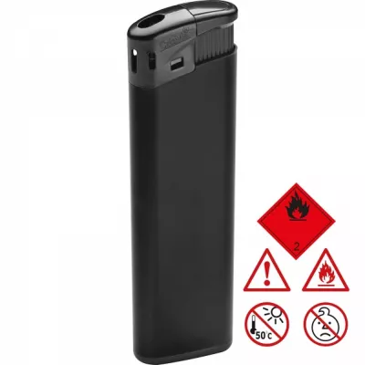 Zapalniczka plastikowa FRANK - czarny (9004603)