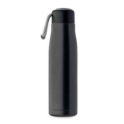 Butelka termiczna z uchwytem sznurkowym 500 ml CORDLE - Czarny (MO2413-03)