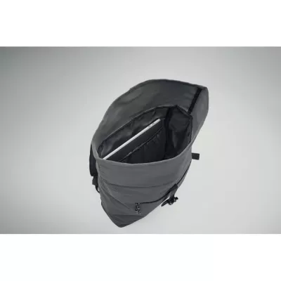 Plecak rolltop na laptop 15" z poliestru 600D IREA - Kamienny Szary (MO2170-15)